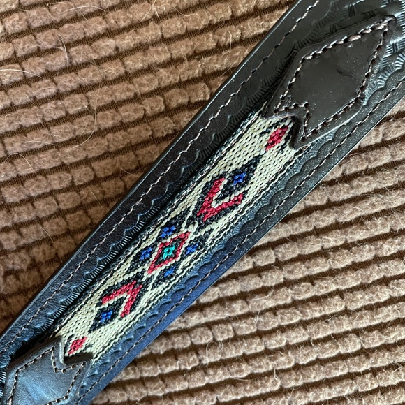 PRICe DROP! Striking Boho Faux leather western belt - Picture 3 of 11